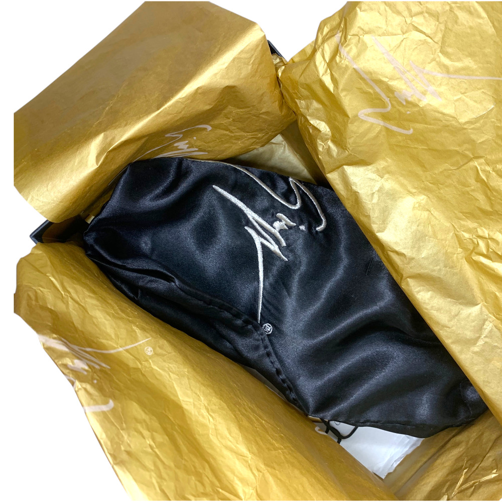 Giuseppe Zanotti Rock 10 Silver Mirror Leather Crystal Sandals Sz 7 Box Italy - Picture 8 of 10